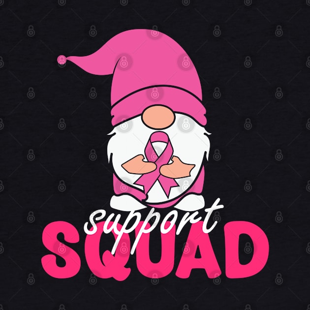 Breast Cancer Awareness Shirt For Women Gnomes Support Squad by savage land 